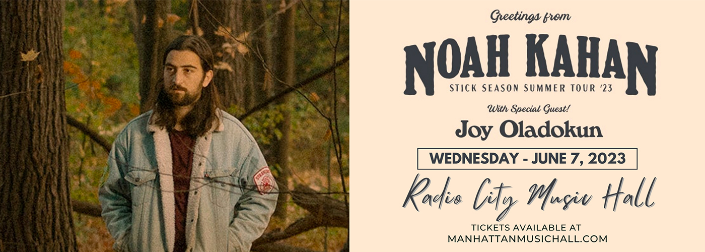 Noah Kahan at Radio City Music Hall tickets Noah Kahan at Radio City Music Hall