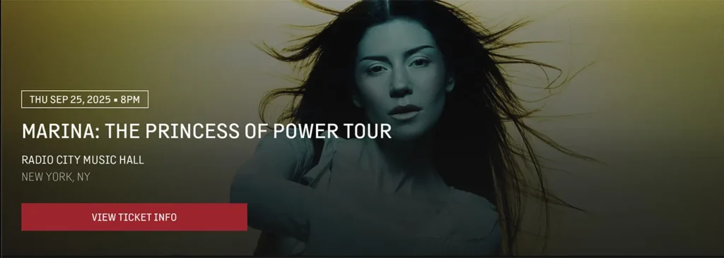 Marina at Radio City Music Hall